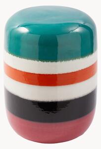 Ručně vyrobený kulatý odkládací stolek Striped Pill