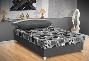 Levná postel s úložným prostorem Katy 120 Barva: šedá/ MEGA 15 šedá