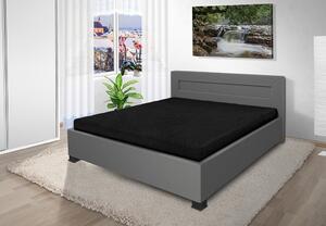 Luxusní postel Mia 120x200 cm eko kůže: šedá, Úložný prostor: ne