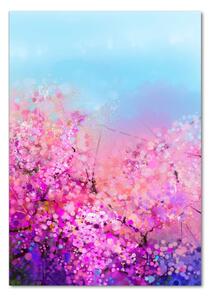 Vertikální Foto obraz sklo tvrzené Květy višně osv-106388949