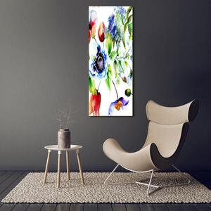 Vertikální Foto obraz sklo tvrzené Polní květiny osv-106665357