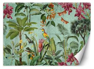 Fototapeta Ptáci v tropických listech - Andrea Haase Materiál: Vliesová, Rozměry: 200 x 140 cm