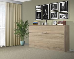 Sklápěcí postel VS1056, 200x90cm barva lamina: Dub sonoma 325,bez matrace, varianta dveří: matné