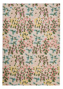 Krémový ručně tkaný vlněný koberec 200x290 cm Emilia Floral – Flair Rugs