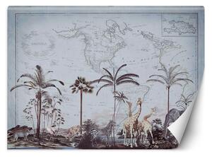 Fototapeta Stará mapa a savana - Andrea Haase Materiál: Vliesová, Rozměry: 200 x 140 cm