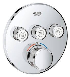 Grohe Grohtherm Smart Control - podomítkový termostat na tři spotřebiče, kulatý tvar, chrom, 29121000