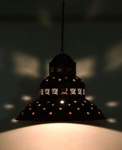 Kovová lampa v orientálním stylu, rez, 45x45x38cm