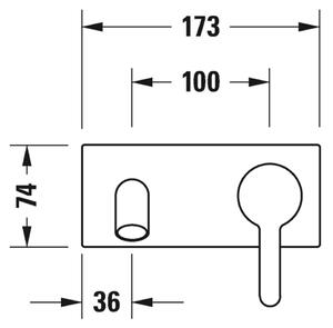 Duravit C.1 - umyvadlová páková baterie, podomítková, 174mm, chrom, C11070003010