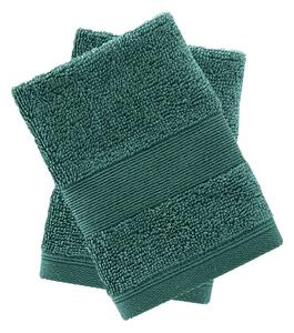 Tmavě zelené froté bavlněné ručníky v sadě 2 ks 30x30 cm Anti-Bacterial – Catherine Lansfield