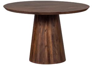 Hoorns Hnědý dřevěný kulatý jídelní stůl Timi 130 cm