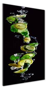 Vertikální Fotoobraz na skle Limetky a citrony osv-107824838