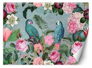 Fototapeta Papoušci v květinách - Andrea Haase Materiál: Vliesová, Rozměry: 200 x 140 cm