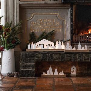 Porcelánový svícen vánoční vesnička