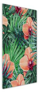 Vertikální Foto obraz skleněný svislý Orchidej a palmy osv-107940636
