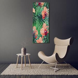 Vertikální Foto obraz na plátně Orchidej a palmy ocv-107940636