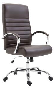 Kancelářská židle Tadlow - umělá kůže | hnědá