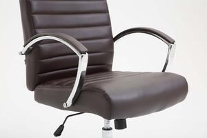 Kancelářská židle Tadlow - umělá kůže | hnědá
