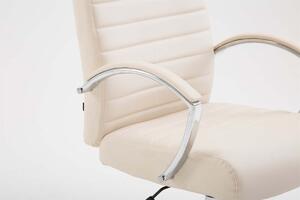 Kancelářská židle Tadlow - umělá kůže | krémová