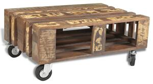 Konferenční stolek se 4 kolečky recyklované dřevo