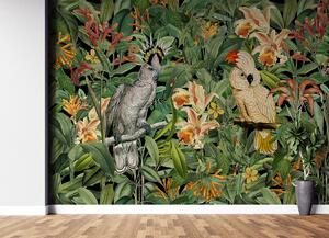 Fototapeta Velké papoušky v zelených tropech - Andrea Haase Materiál: Vliesová, Rozměry: 200 x 140 cm