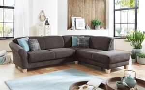 ROHOVÁ SEDAČKA, textil, tmavě hnědá Sit & More - Sedací soupravy, Online Only