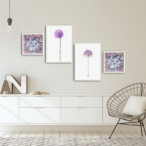 ASIR Obraz na MDF s rámem 4ks KVĚTENSTVÍ 30 x 30 cm (2) 35 x 50 cm (2)