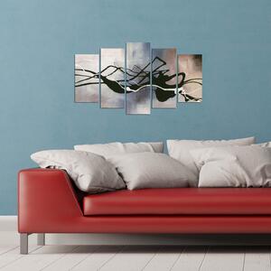 ASIR Obraz na MDF 5ks ROZLITÉ BARVY 20 x 60 (1) 20 x 50 (2) 20 x 40 cm (2)