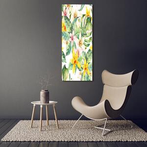 Vertikální Fotoobraz na skle Tropické květiny osv-108363816