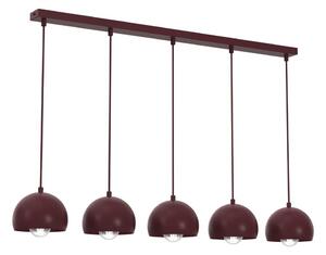 Lustr na lanku SOOL 5xE27/15W/230V burgundy