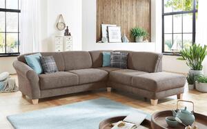 ROHOVÁ SEDAČKA, textil, šedohnědá Sit & More - Sedací soupravy, Online Only