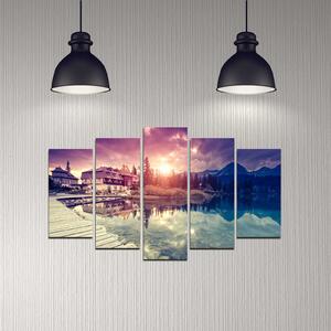 ASIR Obraz na MDF 5ks V PODVEČER 20 x 60 (1) 20 x 50 (2) 20 x 40 cm (2)