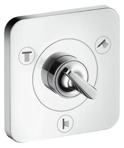 AXOR Citterio E Uzavírací a přepínací ventil Trio/Quattro 120/120 s podomítkovou instalací, chrom 36772000