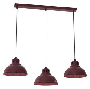 Lustr na lanku SVEN 3xE27/15W/230V burgundy