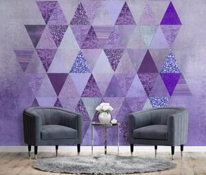 Fototapeta Geometrie fialových trojúhelníků - Andrea Haase Materiál: Vliesová, Rozměry: 200 x 140 cm