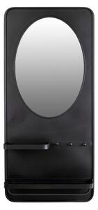 White Label Living Nástěnné zrcadlo PASCAL kovové, víceúčelové, černé 8100042