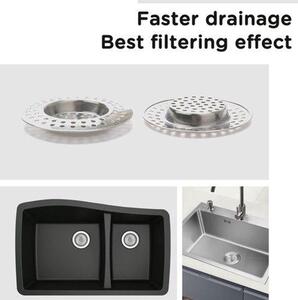 2 ks Kuchyně Koupelna Sink screen, Nerezový filtr, Protektor vany, Sprchový kryt Vlasový zásuvka, 7,5 cm vnější průměr