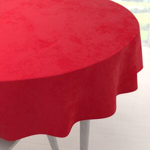 Biante Velký sametový kulatý ubrus Velvet Premium SVP-051 Sytě červený Ø 160 cm