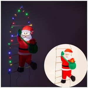 Nafukovací Santa Claus na žebříku 150 cm s LED osvětlením