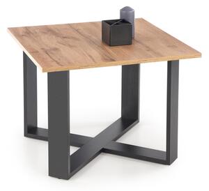 Konferenční stolek CROSS, 67x50x67, dub zlatý/bílá