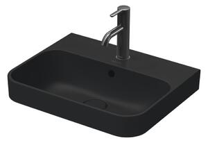 Duravit Happy D.2 Plus - Umyvadlová mísa broušená, 500x400 mm, antracit matná 2360501300