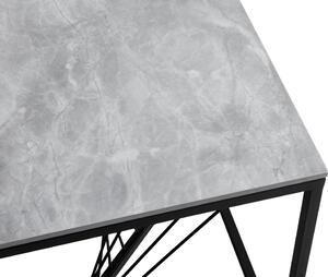 Konferenční stolek INFINITY 2, 55x55x55, popelový mramor/černá