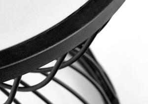Konferenční stolek KIM, 50x40x50, bílý mramor/černá
