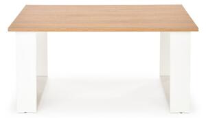 Konferenční stolek LIBRA, 100x50x64, dub zlatý/bílá
