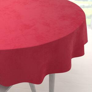 Biante Sametový kulatý ubrus Velvet Premium SVP-049 Jahodově červený Ø 100 cm