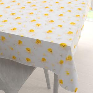 Biante Teflonový obdélníkový ubrus TF-137 Narcisky na bílém 50x100 cm