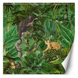 Fototapeta Zvířata na pozadí zelených listů - Andrea Haase Materiál: Vliesová, Rozměry: 100 x 100 cm