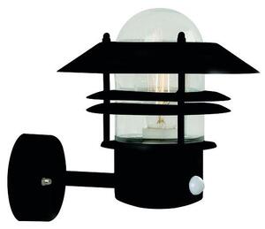 Venkovní nástěnná lampa se senzorem NORDLUX Blokhus - černá