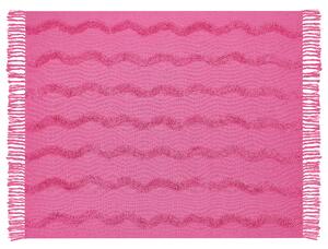 Bavlněná deka 125 x 150 cm růžová KHARI