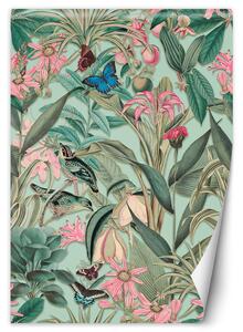 Fototapeta Růžové květy na pozadí zelených listů - Andrea Haase Materiál: Vliesová, Rozměry: 100 x 140 cm