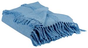 Bavlněná deka 125 x 150 cm modrá KHARI